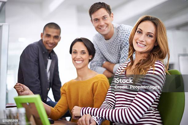 Theyve Got Creative Flair Stock Photo - Download Image Now - Business Relationship, Desk, Multiracial Group