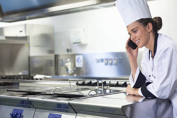 Chef Phone 3,900+ Chef Talking On Phone Stock Photos, Pictures & Royalty-Free ...