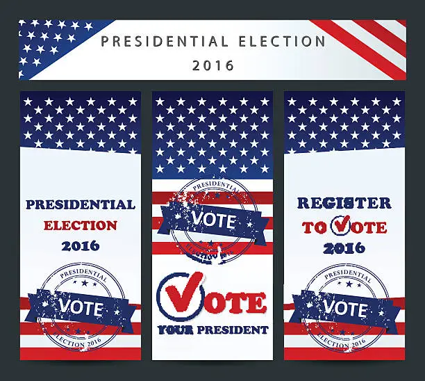 Vector illustration of Presidential election in USA - template