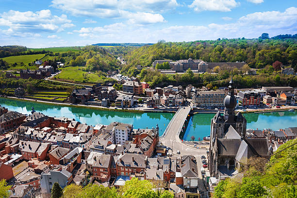 istock Top view of Dinant with Charles de Gaulle bridge 511098163