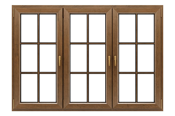 istock brown wooden window isolated on white background 511103936