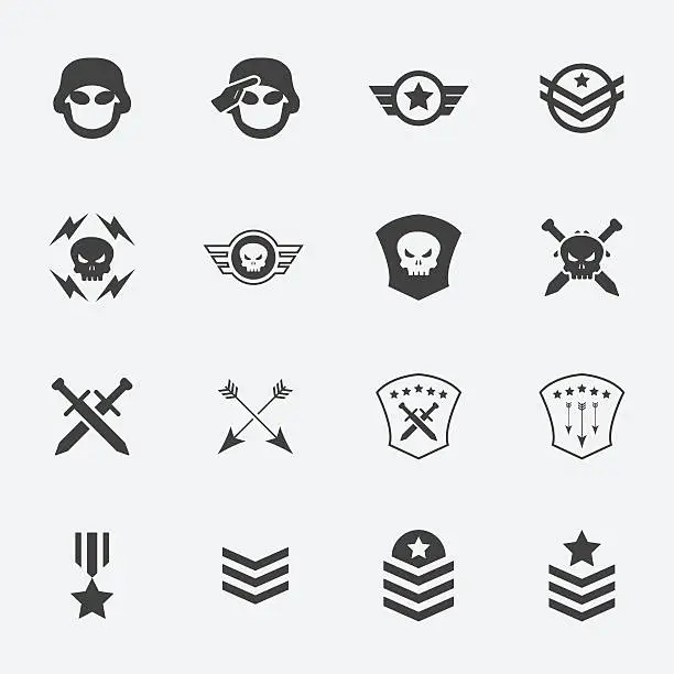 Vector illustration of Military symbol icons . vector . illustration.