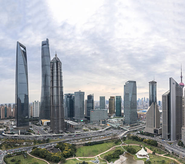 istock Aerial View of Shanghai Cityscape 511104830