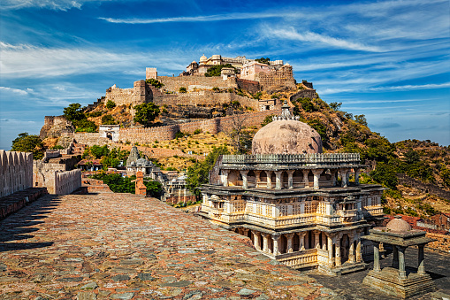 Kumbhalgarh fort indian tourist landmark. Rajasthan, India