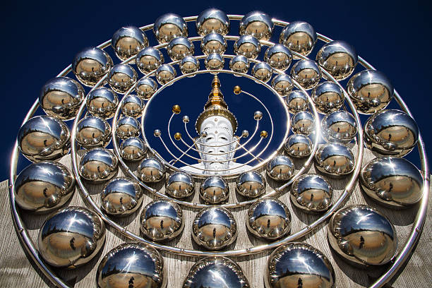 istock The face of buddha statue in circle architecture 511106780