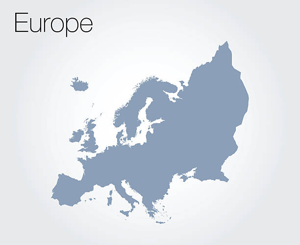 Map of Europe vector art illustration
