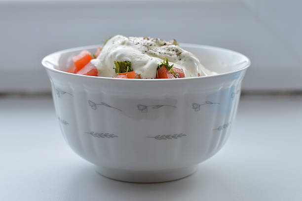Salad with cream, yogurt