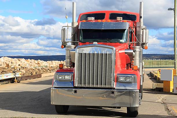istock Semi truck at a wharf 511109570