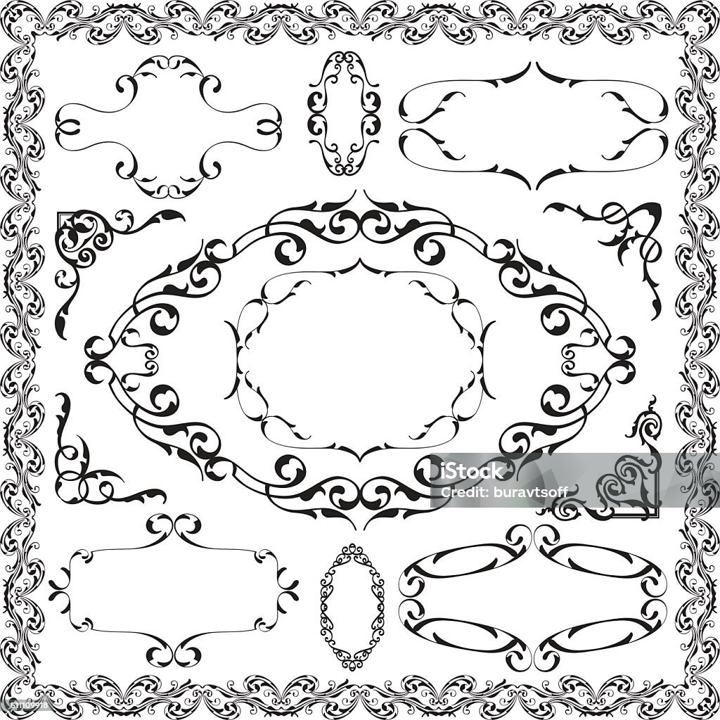 Victorian Icon Set Fine Retro Victorian Set Stock Illustration - Download Image Now ...