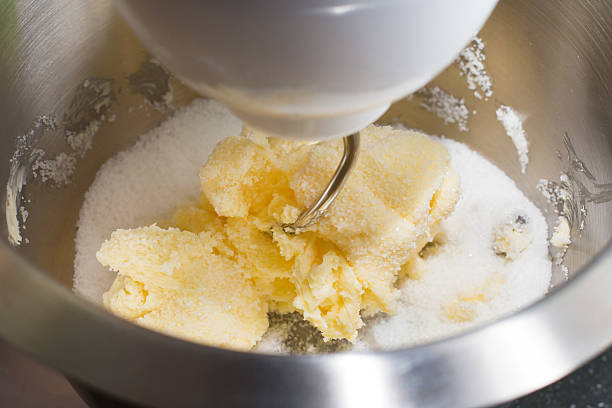 istock Mixing butter and sugar with mixing machine, homemade bakery 511111532