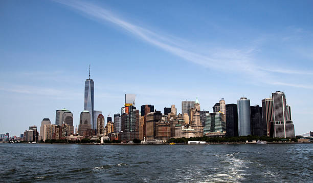 Panaromic View of Manhattan New York City stock photo