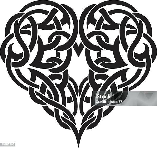 Ilustración de Celta Corazón y más Vectores Libres de Derechos de Símbolo en forma de corazón - Símbolo en forma de corazón, Estilo celta, Nudo celta