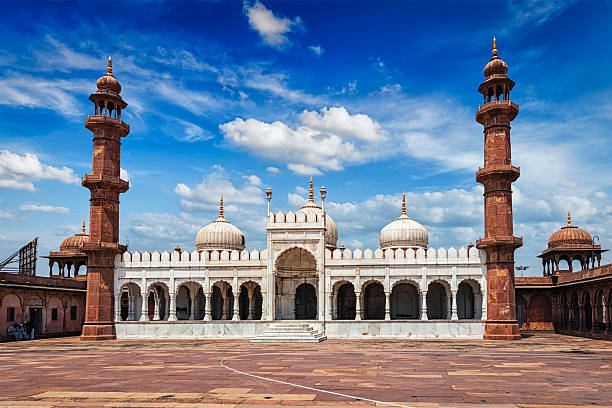 moti masjid pérola mesquita, bhopal, índia - bhopal - fotografias e filmes do acervo