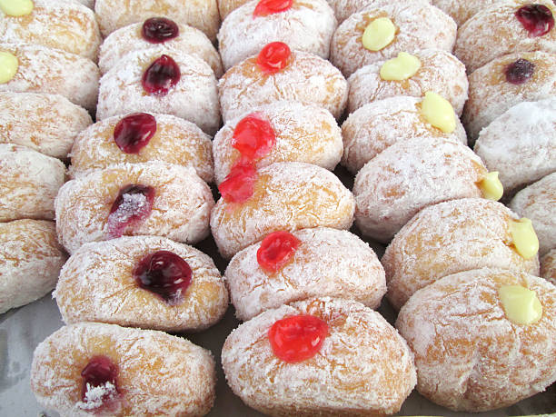istock lot of donut and strawberry jam 511131853