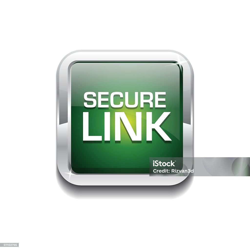 Secure Click Logo Secure Link Glossy Shiny Rounded Rectangular Vector Button Stock ...
