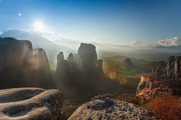 istock Landscape of Meteora mountains and monastery 511138093