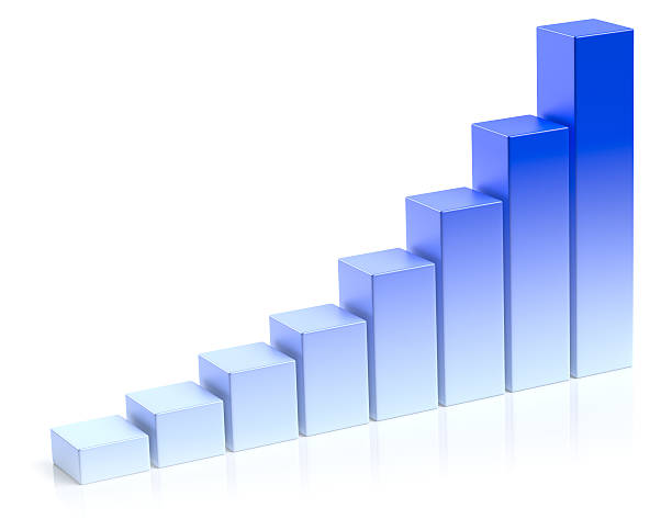 istock Blue growing bar chart business success concept 511139247