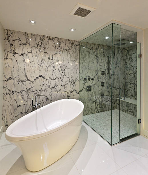 Master bathroom Master bathroom in new luxury house trishz stock pictures, royalty-free photos & images