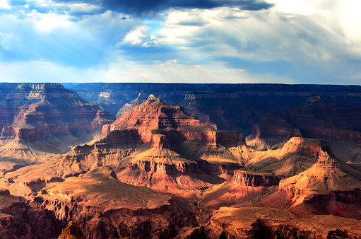 Shadows and Light in South Rim, Grand Canyon National Park, Arizona, USA