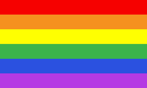 Rainbow gay pride flag stock photo