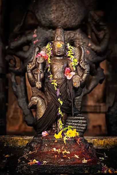 Murugan Hindu deity image. Brihadishwara Temple. Tanjore (Thanjavur), Tamil Nadu, India