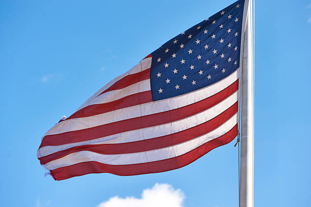 istock US American flag waving in the wind 511193772