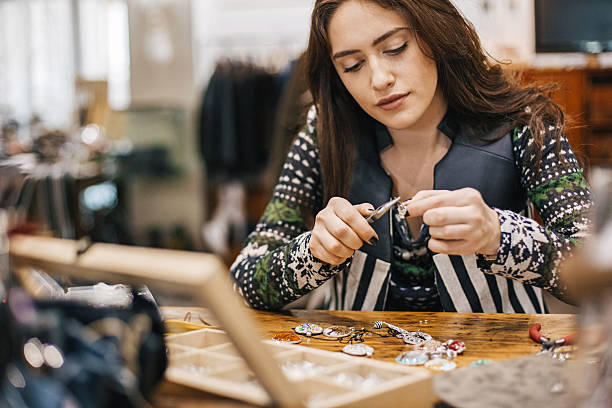 Crafty young woman