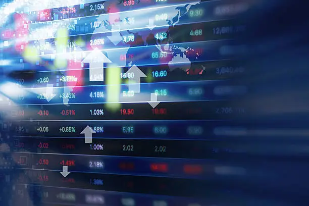 Photo of Stock market background design