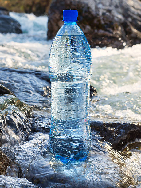 Natural mineral water in a bottle