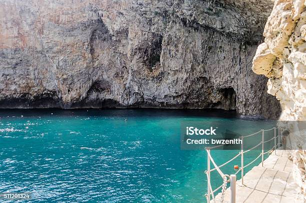 The Scenic Zinzulusa Cave And Seascape In Salento Apulia Italy Stock Photo - Download Image Now