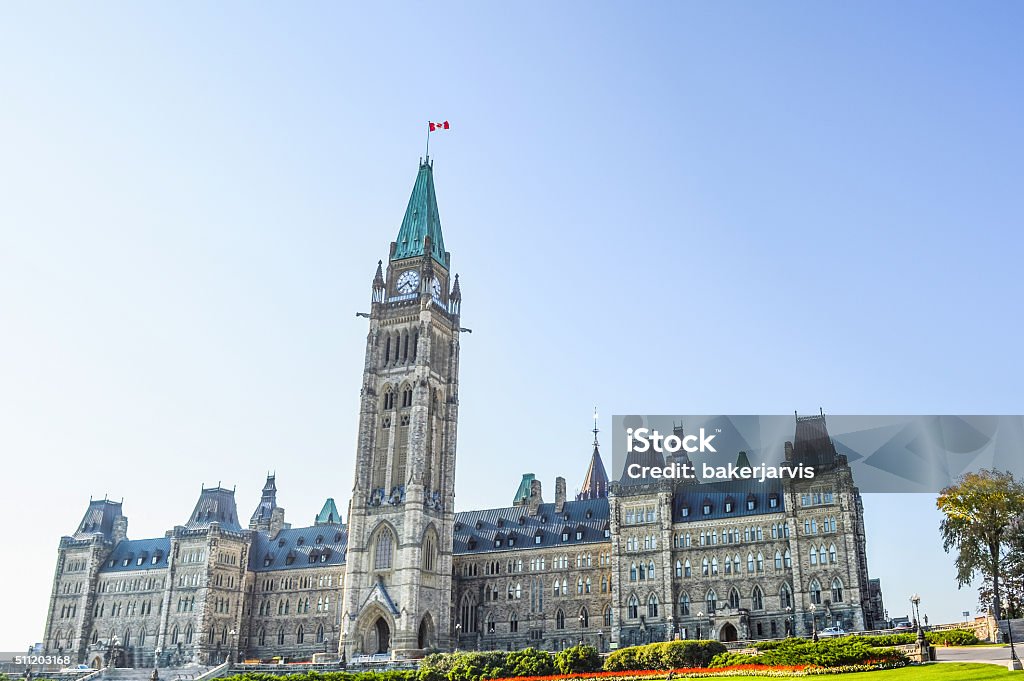 Parliament Building Front facade of Parliament Buildings. Canada Stock Photo