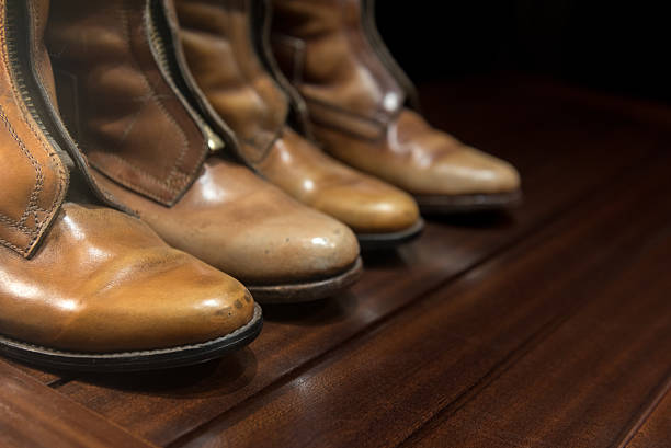 istock Leather Boots and Wooden Floor 511204646