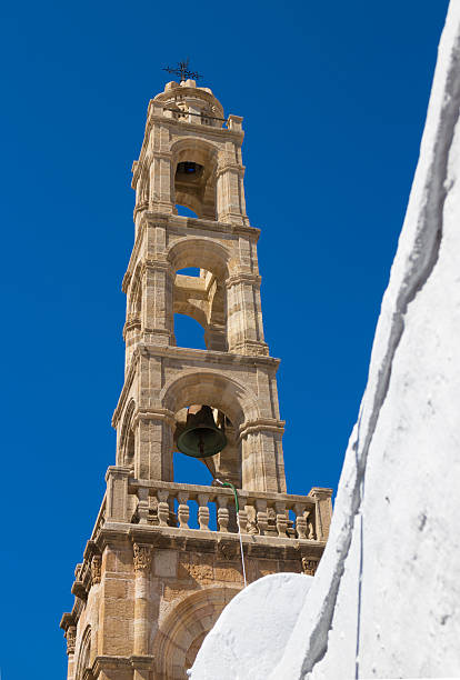 istock bell tower on lindos church rhodes 511205726