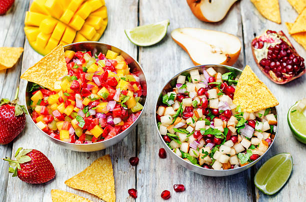 istock pomegranate pear and strawberry mango pepper salsa 511206172