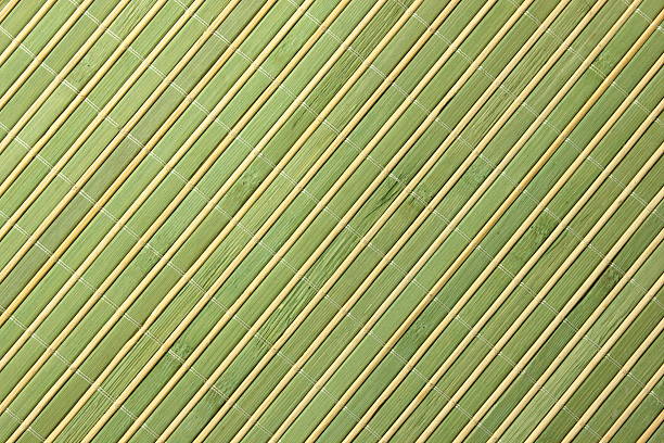 Table mat made out of bamboo pieces