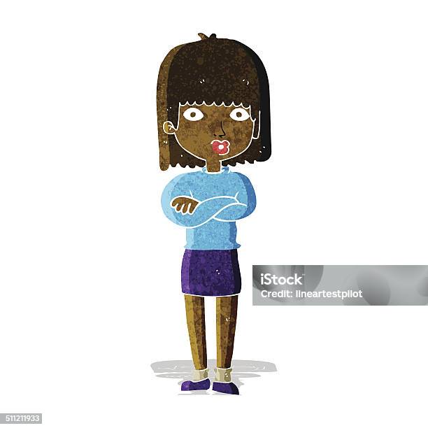 Cartoon Impatient Woman Stock Illustration - Download Image Now - Adult, Bizarre, Cheerful