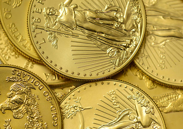 istock Gold coins closeup 511213926
