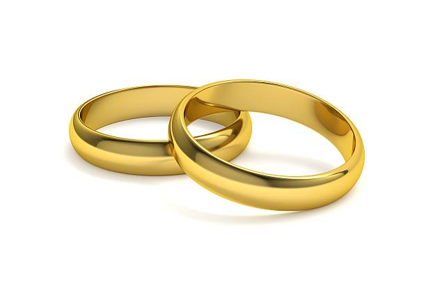 istock 3d render of golden rings isolated on white background 511216100