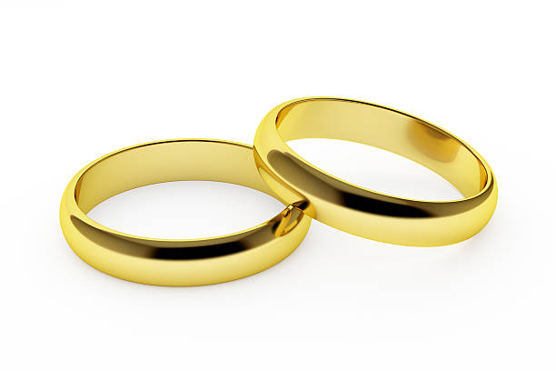 istock 3d render of golden rings isolated on white background 511217036