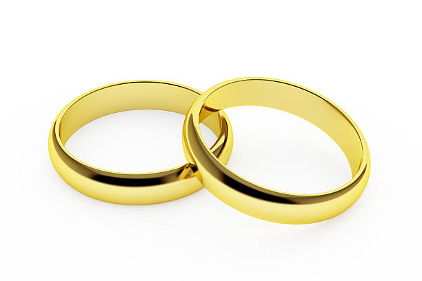 istock 3d render of golden rings isolated on white background 511217120