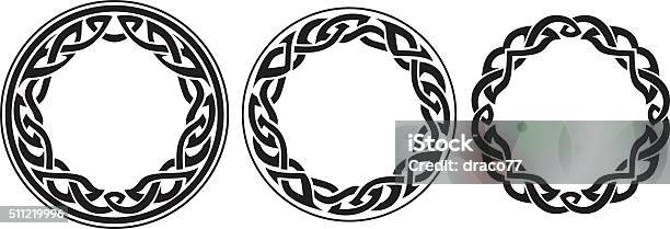 Round Celtic Band Set Stock Illustration - Download Image Now - Celtic Style, Circle, Celtic Knot