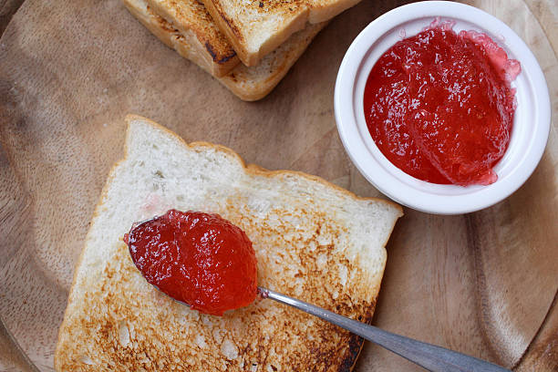 istock Slice toast bread with strawberry jam 511221678