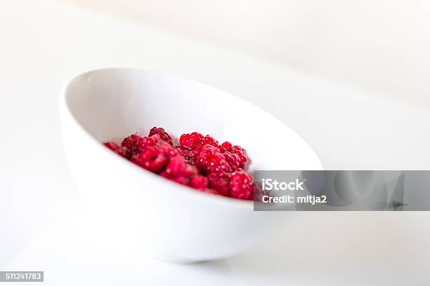 Raspberries Stock Photo - Download Image Now - Bowl, Color Image, Cut Out