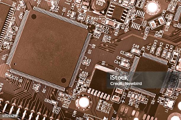 Circuit Board Stock Photo - Download Image Now - Circuit Board, Computer Chip, Computer Part