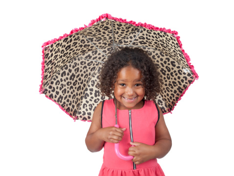 Ghanaian - Canadian girl with umbrella