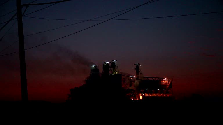 Factory in the night