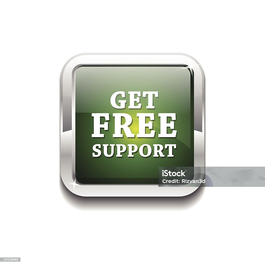 Help Button Icon Rectangular Free Support Glossy Shiny Rounded Rectangular Vector Button Stock ...