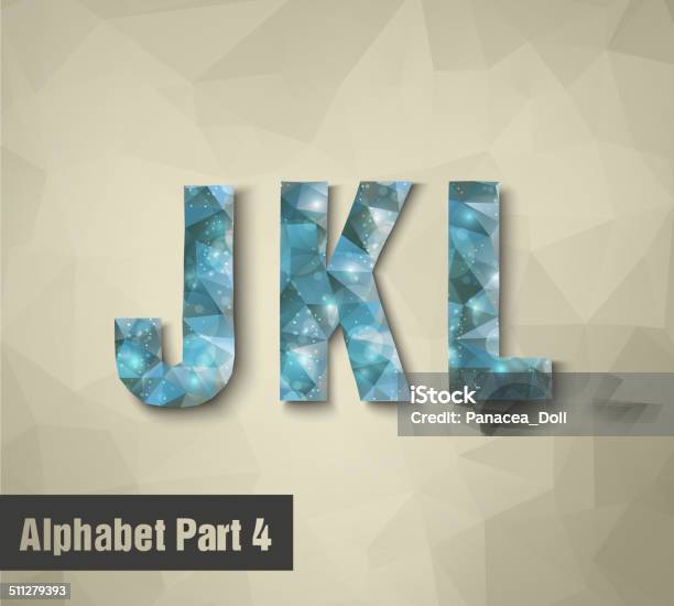 Triangular Blue Alphabet Jkl Vector Stock Illustration - Download Image Now - Abstract, Alphabet, Alphabetical Order