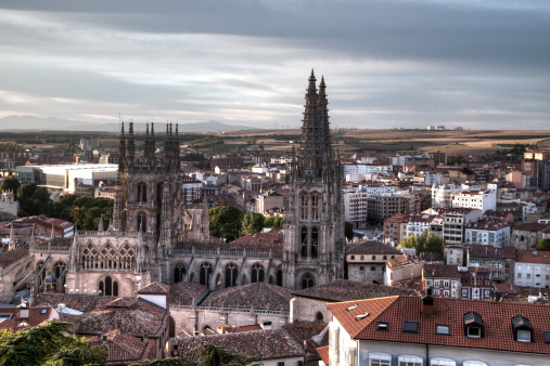 Burgos skyline with cathedral