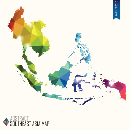 colorful abstract Southeast Asia mab, vector illustration, EPS10